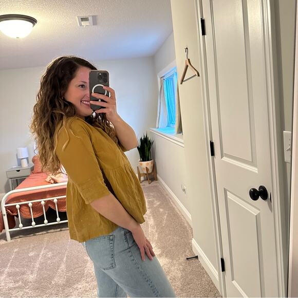 Isabel Marant Etoile Golden Embroidered Top Blouse Small - Picture 3 of 13